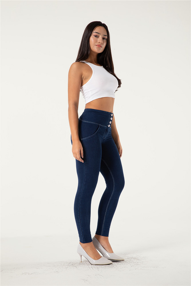 Buy Campus Sutra Women Navy Blue Super Skinny Fit High Rise Clean Look Jeans  - Jeans for Women 10420504 | Myntra