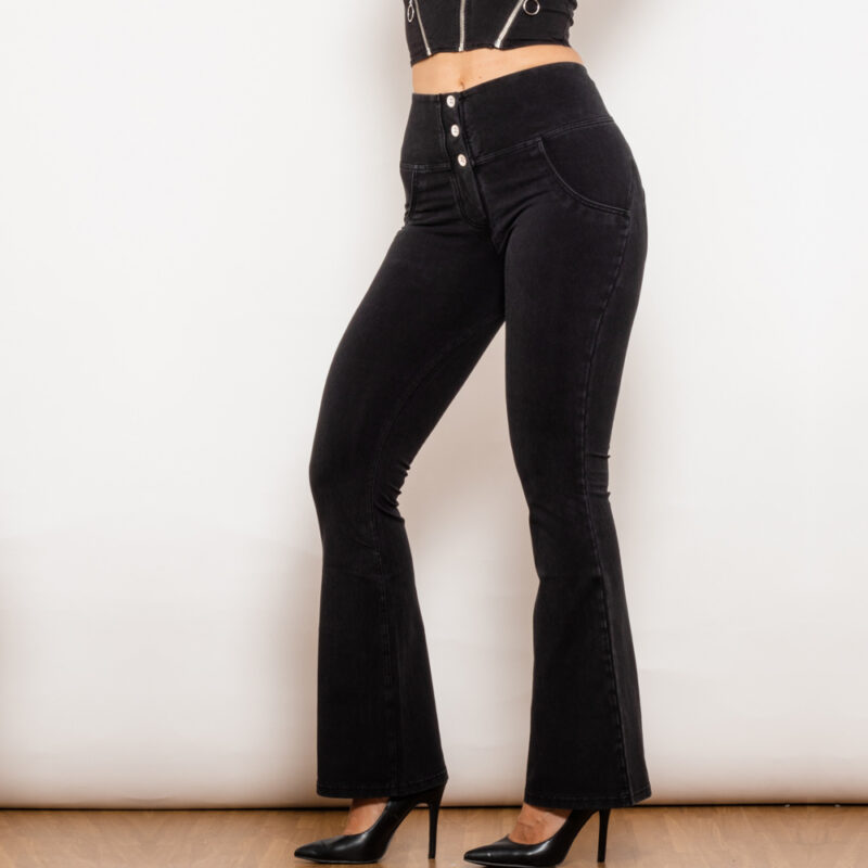 Melody Mid Waist Back Denim Flared - Image 7