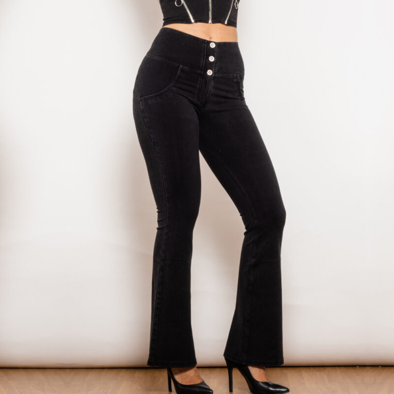 Melody Mid Waist Back Denim Flared