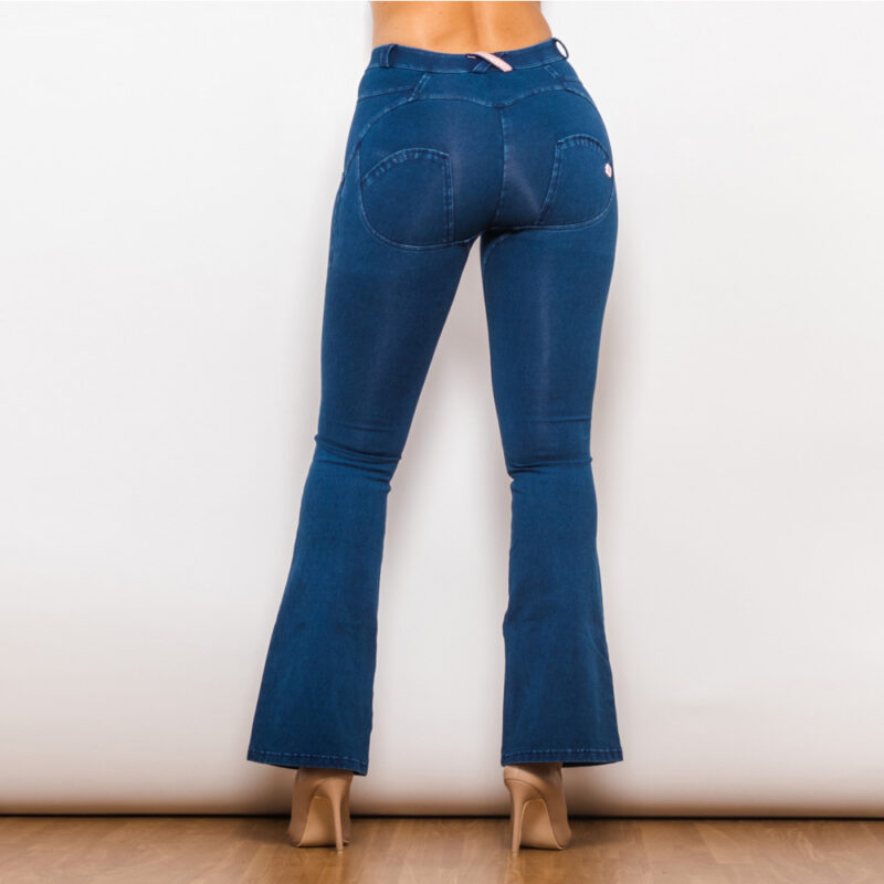 Melody Mid Waist Dark Blue Denim Flared - Image 4