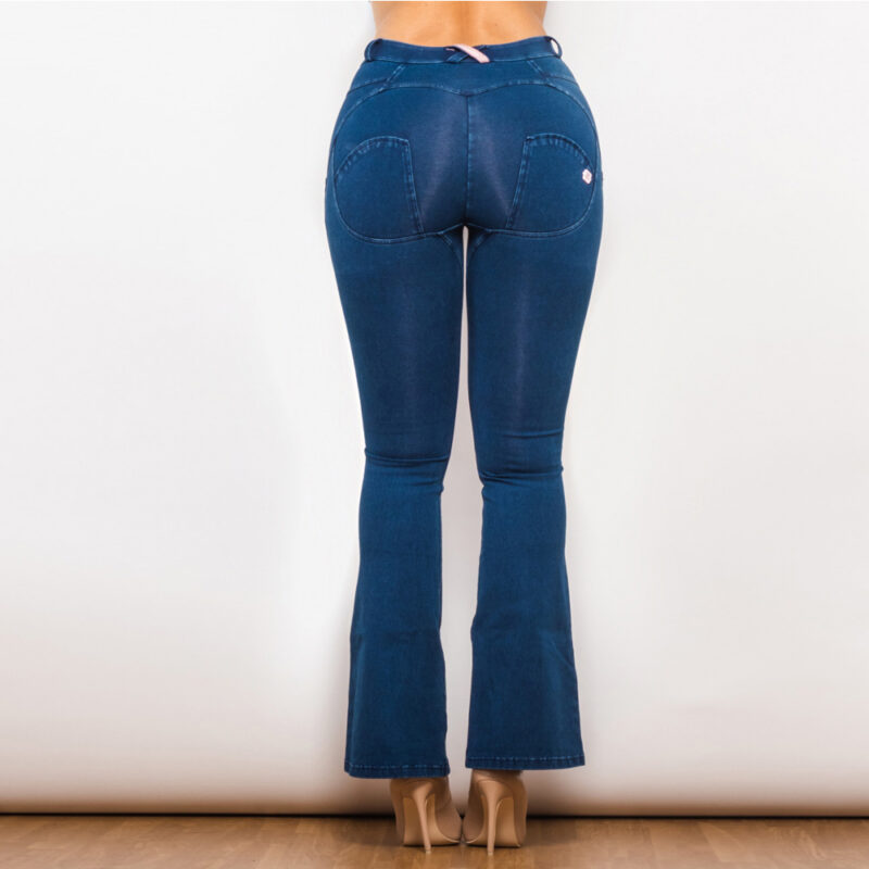 Melody Mid Waist Dark Blue Denim Flared - Image 10
